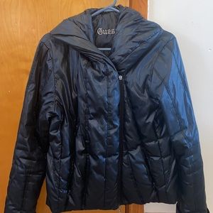 Women’s Black Guess Puffer Jacket